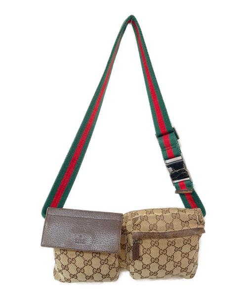 GUCCI（グッチ）GUCCI (グッチ) ウエストポーチ ブラウンの古着・服飾アイテム