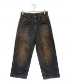 BEAMSビームス）の古着「FUTURE ARCHIVE / BAGGY FIT DENIM/フューチャーアーカイブバギーフィットデニム」｜グレー