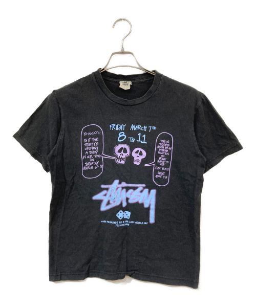 stussy（ステューシー）stussy (ステューシー) プリントTシャツ ブラック サイズ:無しの古着・服飾アイテム