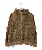 BILLIONAIRE BOYS CLUBビリオネアボーイズクラブ）の古着「ジップパーカー」｜カーキ