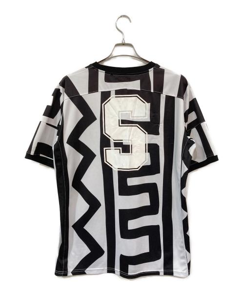 stussy（ステューシー）stussy (ステューシー) ゲームシャツ ブラック×ホワイト サイズ:SIZE XLの古着・服飾アイテム