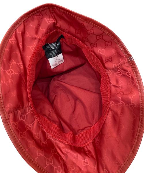 GUCCI（グッチ）GUCCI (グッチ) GG柄 バケットハット レッドの古着・服飾アイテム