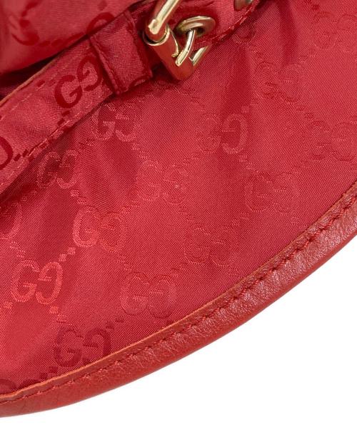 GUCCI（グッチ）GUCCI (グッチ) GG柄 バケットハット レッドの古着・服飾アイテム