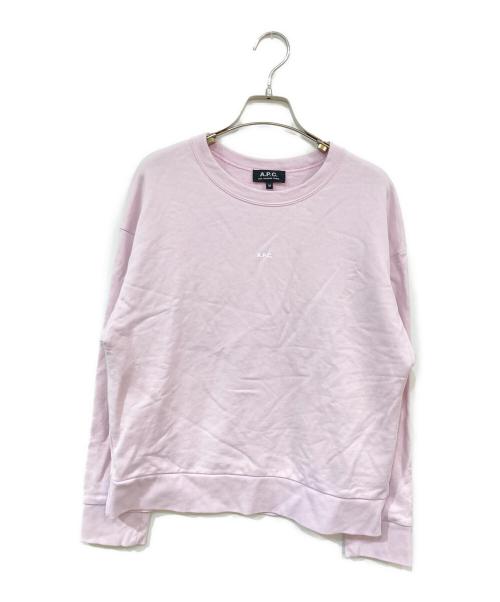 A.P.C.（アーペーセー）A.P.C. (アーペーセー) ロゴスウェット ピンク サイズ:SIZE Mの古着・服飾アイテム