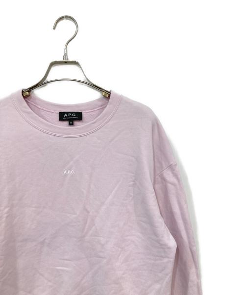 A.P.C.（アーペーセー）A.P.C. (アーペーセー) ロゴスウェット ピンク サイズ:SIZE Mの古着・服飾アイテム