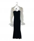 amerge.アメルジュ）の古着「ニット切替ワンピース」｜ブラック