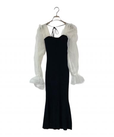 アメルジュ　ニットワンピース　ブラック 中古・古着通販】amerge. (アメルジュ) ニット切替ワンピース ブラック