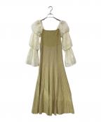 eimy istoireエイミーイストワール）の古着「キャンディースリーブニットワンピース」｜イエロー