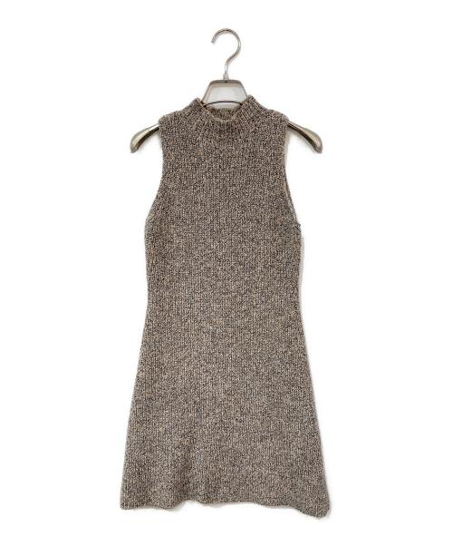 Snidel（スナイデル）Snidel (スナイデル) ミニニットワンピース ベージュ サイズ:SIZE Freeの古着・服飾アイテム