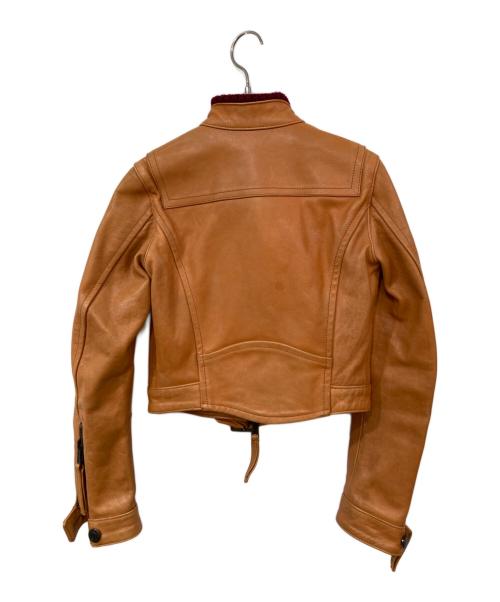 DSQUARED2（ディースクエアード）DSQUARED2 (ディースクエアード) レザーバイカージャケット ブラウン サイズ:40の古着・服飾アイテム