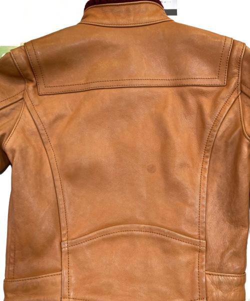 DSQUARED2（ディースクエアード）DSQUARED2 (ディースクエアード) レザーバイカージャケット ブラウン サイズ:40の古着・服飾アイテム