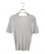 PLEATS PLEASEプリーツプリーズ）の古着「プリーツカットソー」｜グレー