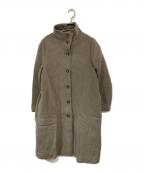 STEVEN ALANスティーブンアラン）の古着「MELTON STAND FALL COLLAR COAT/メルトンスタンドフォールカラーコート」｜ベージュ