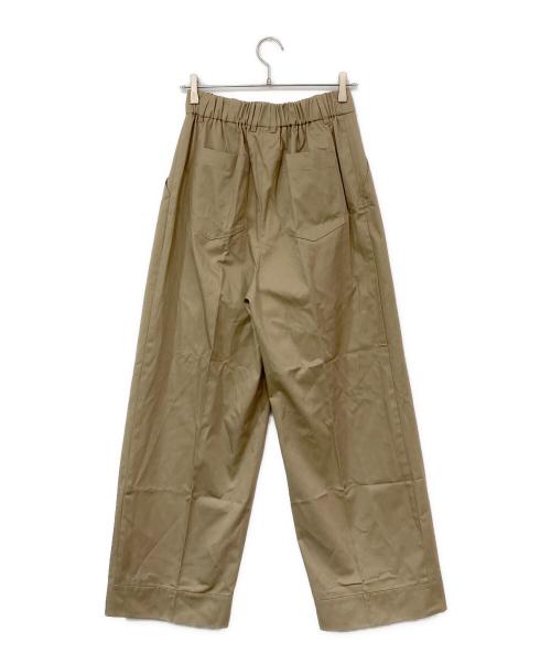 &ellecy（アンドエルシー）&ellecy (アンドエルシー) タックチノトラウザー ベージュ サイズ:SIZE Mの古着・服飾アイテム