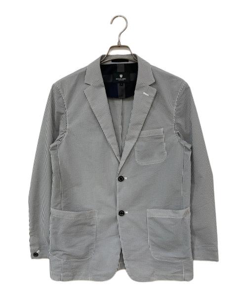 BLACK LABEL CRESTBRIDGE（ブラックレーベル クレストブリッジ）BLACK LABEL CRESTBRIDGE (ブラックレーベル クレストブリッジ) ブリーズシアサッカージャケット グレー サイズ:SIZE Mの古着・服飾アイテム