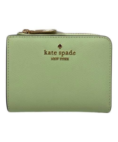 Kate Spade（ケイトスペード）Kate Spade (ケイトスペード) マディソン スモール Lジップ ウォレット グリーンの古着・服飾アイテム