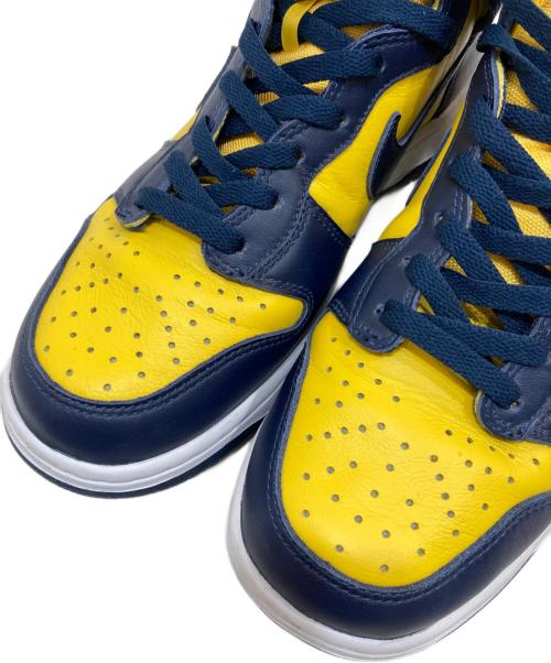 NIKE（ナイキ）NIKE (ナイキ) Dunk High SP Michigan Sneaker/ダンクハイSPミシガンスニーカー ネイビー×イエロー サイズ:SIZE 28cmの古着・服飾アイテム