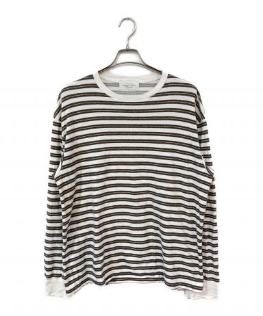 USED アンユーズド PULLOVER SHIRT 3サイズ 中古・古着通販】UNUSED (アンユーズド) long sleeve border t-shirt
