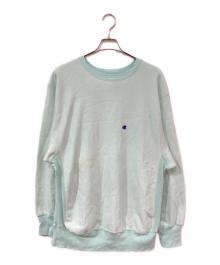 Champion REVERSE WEAVE（チャンピオン リバース ウィーブ）の古着「90’s刺繍タグクルーネックスウェット」｜ミントグリーン