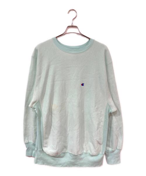 Champion REVERSE WEAVE（チャンピオン リバース ウィーブ）Champion REVERSE WEAVE (チャンピオン リバース ウィーブ) 90’s刺繍タグクルーネックスウェット ミントグリーン サイズ:SIZE XLの古着・服飾アイテム