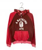 A BATHING APEア ベイシング エイプ）の古着「カモジップパーカー」｜レッド