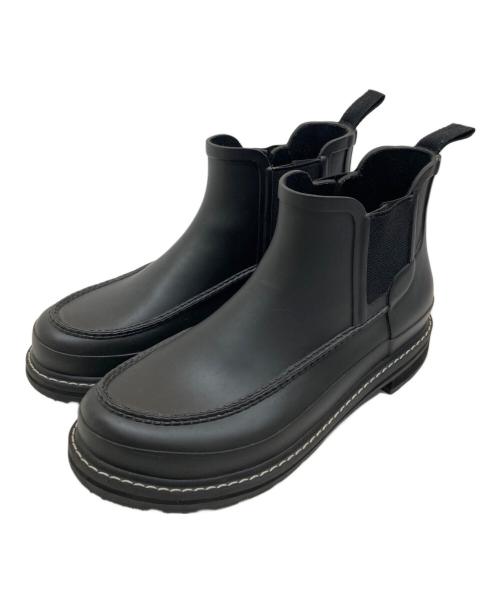 HUNTER（ハンター）HUNTER (ハンター) リファインド モック トゥ チェルシー ブーツ ブラック サイズ:8の古着・服飾アイテム