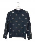 KENZOケンゾー）の古着「Eye Allover Sweat 総柄クルーネックスウェット/アイオールオーバースウェット」｜ブラック