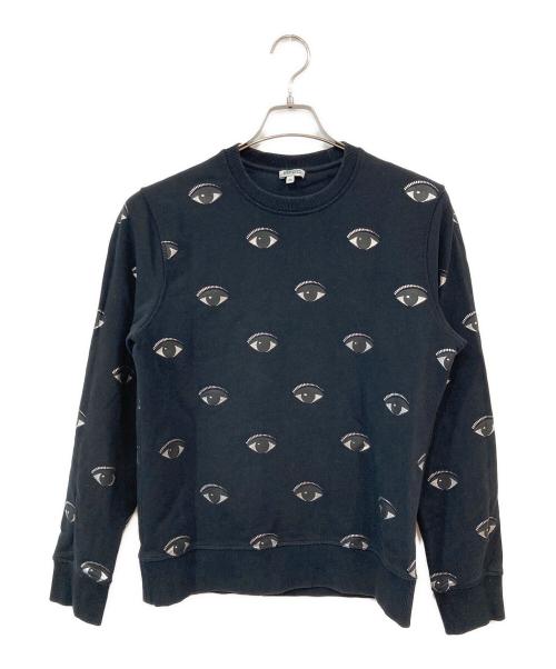 KENZO（ケンゾー）KENZO (ケンゾー) Eye Allover Sweat 総柄クルーネックスウェット/アイオールオーバースウェット ブラック サイズ:SIZE Mの古着・服飾アイテム