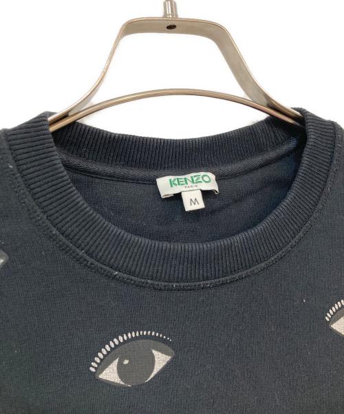 KENZO（ケンゾー）KENZO (ケンゾー) Eye Allover Sweat 総柄クルーネックスウェット/アイオールオーバースウェット ブラック サイズ:SIZE Mの古着・服飾アイテム