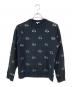 KENZO（ケンゾー）の古着「Eye Allover Sweat 総柄クルーネックスウェット/アイオールオーバースウェット」｜ブラック