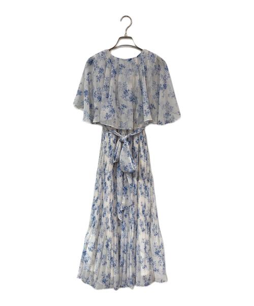 HER LIP TO（ハーリップトゥ）HER LIP TO (ハーリップトゥ) フラワープリントノースリーブワンピース ブルー サイズ:SIZE Mの古着・服飾アイテム