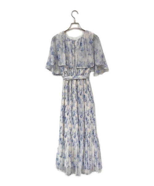 HER LIP TO（ハーリップトゥ）HER LIP TO (ハーリップトゥ) フラワープリントノースリーブワンピース ブルー サイズ:SIZE Mの古着・服飾アイテム