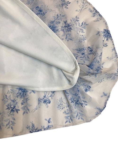 HER LIP TO（ハーリップトゥ）HER LIP TO (ハーリップトゥ) フラワープリントノースリーブワンピース ブルー サイズ:SIZE Mの古着・服飾アイテム