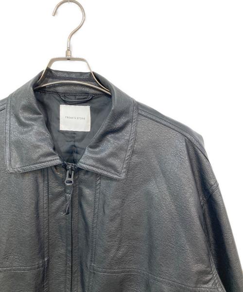FREAK'S STORE（フリークスストア）FREAK'S STORE (フリークストア) エコレザーブルゾン ブラック サイズ:SIZE Mの古着・服飾アイテム