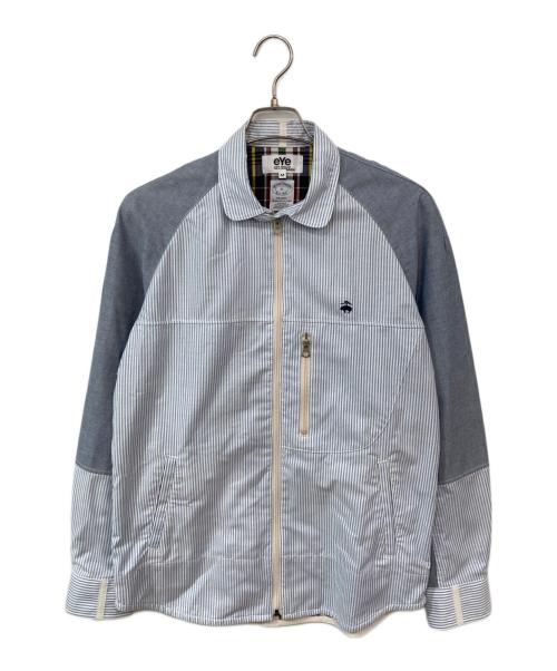 eYe COMME des GARCONS JUNYAWATANABE MAN（アイ コム デ ギャルソン ジュンヤ ワタナベ マン）eYe COMME des GARCONS JUNYAWATANABE MAN BROOKS BROTHERS (ブルックスブラザーズ) 切替 ジップアップブルゾン スカイブルー サイズ:Mの古着・服飾アイテム