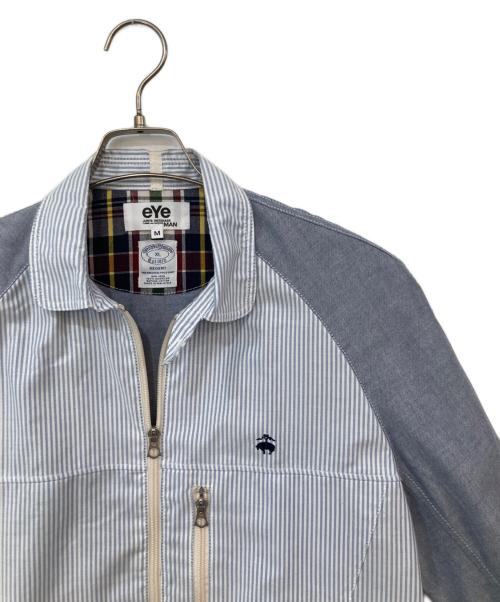eYe COMME des GARCONS JUNYAWATANABE MAN（アイ コム デ ギャルソン ジュンヤ ワタナベ マン）eYe COMME des GARCONS JUNYAWATANABE MAN BROOKS BROTHERS (ブルックスブラザーズ) 切替 ジップアップブルゾン スカイブルー サイズ:Mの古着・服飾アイテム