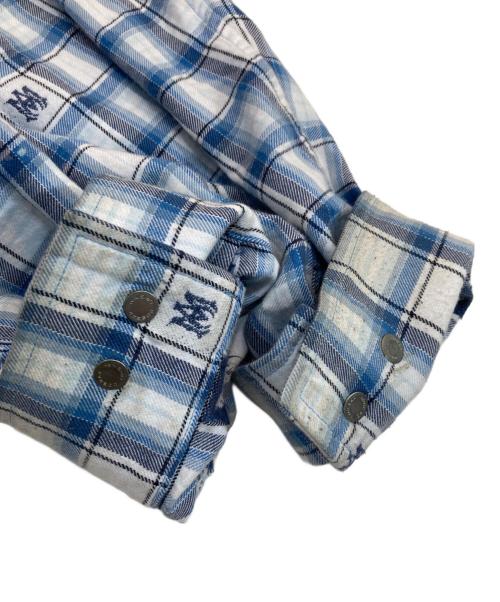 AMIRI（アミリ）AMIRI (アミリ) Hooded Overshirt/フーデッドオーバーシャツ ブルー サイズ:SIZE Lの古着・服飾アイテム