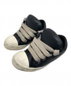 RICK OWENSリックオウエンス）の古着「JUMBOLACED LOW SNEAKERS/ジャンボレースドロウスニーカー」｜ブラック