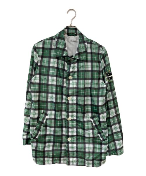 NIKE（ナイキ）NIKE (ナイキ) F.C.R.B. (エフシーレアルブリストル) チェックコーチジャケット グリーン サイズ:SIZE Lの古着・服飾アイテム