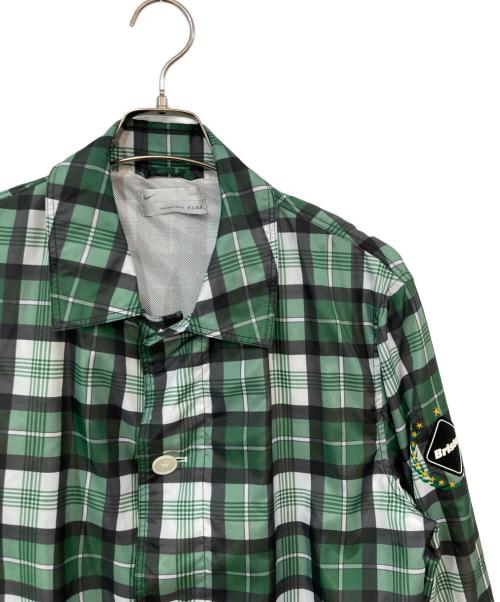 NIKE（ナイキ）NIKE (ナイキ) F.C.R.B. (エフシーレアルブリストル) チェックコーチジャケット グリーン サイズ:SIZE Lの古着・服飾アイテム