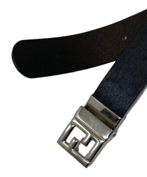 FENDI（フェンディ）FENDI (フェンディ) ズッカロゴバックルレザーベルト ブラックの古着・服飾アイテム