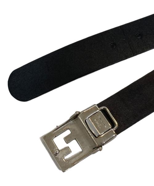 FENDI（フェンディ）FENDI (フェンディ) ズッカロゴバックルレザーベルト ブラックの古着・服飾アイテム