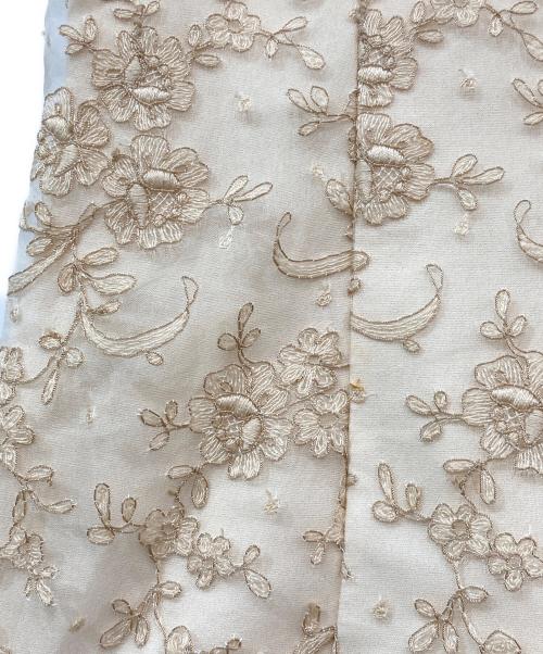 FOXEY NEWYORK（フォクシーニューヨーク）FOXEY NEWYORK (フォクシーニューヨーク) ノースリーブ花柄ワンピース ベージュ サイズ:SIZE 38の古着・服飾アイテム