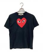PLAY COMME des GARCONSプレイコムデギャルソン）の古着「ハートプリントTシャツ」｜ブラック