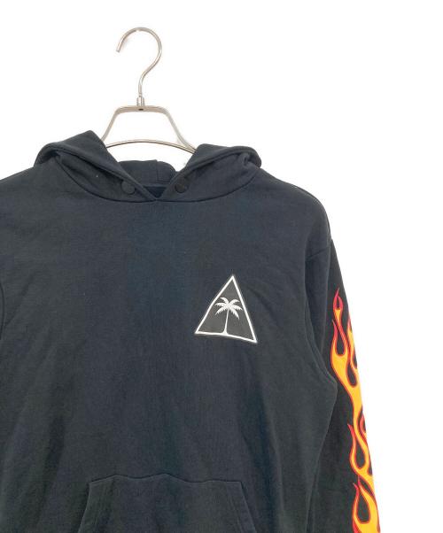 Palm Angels（パーム エンジェルス）Palm Angels (パーム エンジェルス) ファイヤーパターンプリントパーカー ブラック サイズ:SIZE XSの古着・服飾アイテム