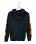 Palm Angels (パーム エンジェルス) ファイヤーパターンプリントパーカー ブラック サイズ:SIZE XS：6000円