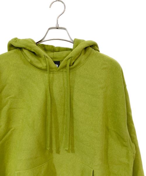stussy（ステューシー）stussy (ステューシー) BACK APPLIQUE HOODIE/バックアップリケフーディー グリーン サイズ:SIZE Lの古着・服飾アイテム