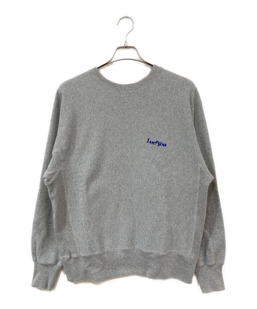 19SO（ナインティーンエスオー）19SO (ナインティーンエスオー) Love you sweat/ラブユースウェット グレー サイズ:SIZE Lの古着・服飾アイテム