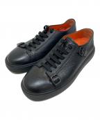 Santoniサントーニ）の古着「ダブルバックル スニーカー」｜ブラック