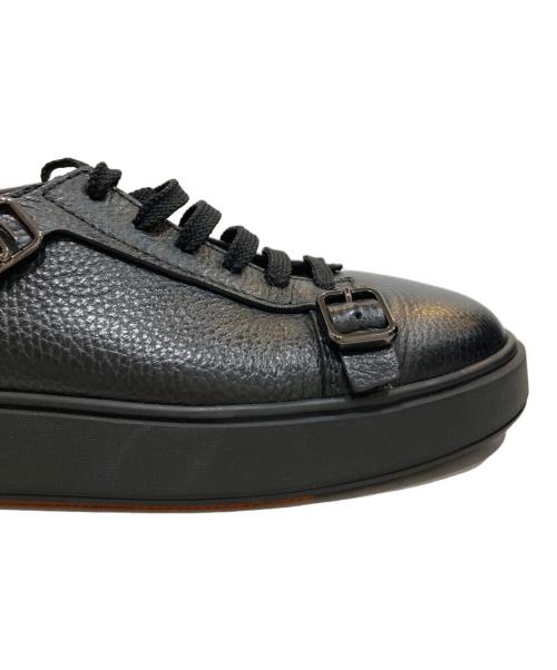 Santoni（サントーニ）Santoni (サントーニ) ダブルバックル スニーカー ブラック サイズ:6の古着・服飾アイテム